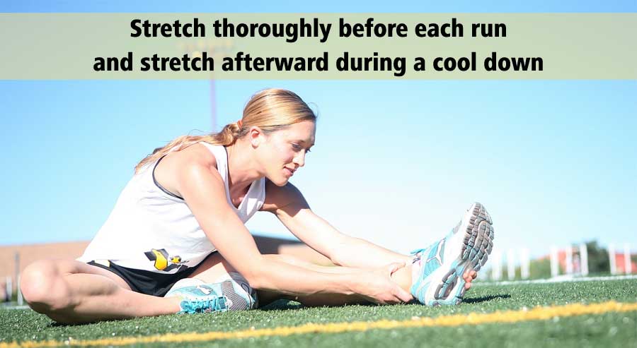 stretch before and after running